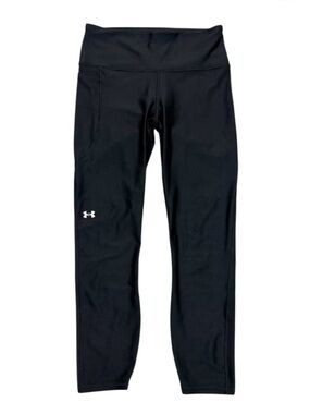 Under Armour Black Crop Compression Leggings With Side Pocket Size Medium
